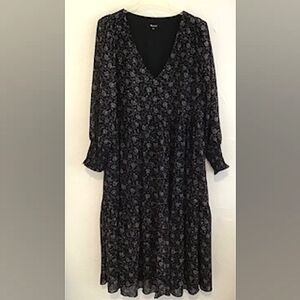 Madewell Navy Floral Dress